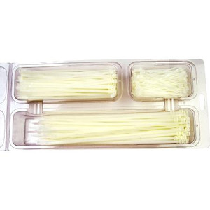 WIRELESS SOLUTIONS Cable Tie IForgot Box Mini Pak. Contains 400 Natural Nylon ties in 11 inch, 7.5 inch and 4 inch