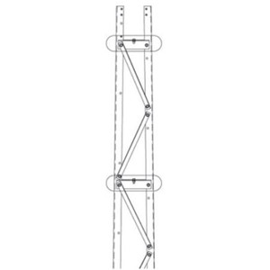 TRYLON upper horizontal angle frame kit for #4 Super Titan tower section. Kit includes 3 angles and hardware.