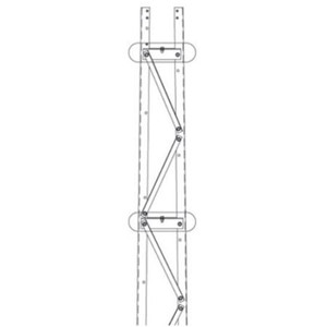 TRYLON lower horizontal angle frame kit for #6 Super Titan tower section. Kit includes 3 angles and hardware.