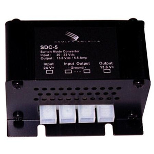 SAMLEX step down converter featuring switch mode technology. Input 20-32 VDC, Output 13.6 VDC. 5 Amps continuous.