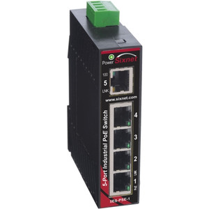 Red Lion Controls 5 Port (4 PoE) Unmanaged Ethernet Switch DIN-Rail