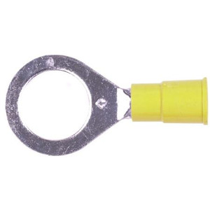 3M vinyl insulated ring terminal with brazed seam. For wire sizes 12-10 ga. and 1/2" stud. 1 of 51948