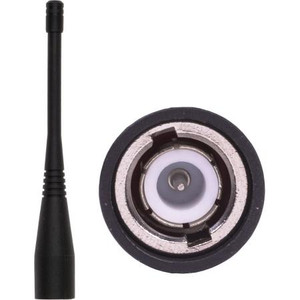 LAIRD 450-470 MHz 6" molded portable antenna. Covered BNC connector. .