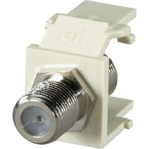SIGNAMAX F Type Keystone Connector Module. Color is Light Ivory.