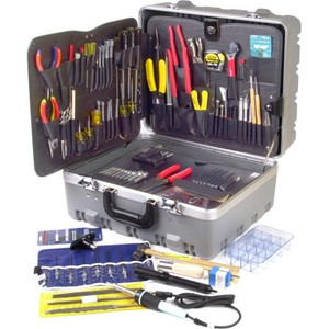 WIRELESS SOLUTIONS 127pc Site Engineer's tool kit. Includes all the basic hand tools used in the field. 102 SAE & 25 metric sizes w/ room for test equip & m