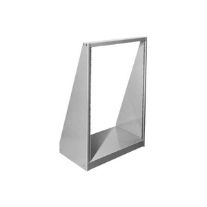 BUD INDUSTRIES Strong structure made of chassis-type base and support angles. #10-32 EIA universal spacing. 31"H (31" total) x 19"W table top rack. Gray.