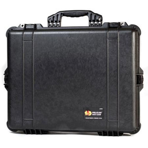 Pelican 1600 case Black, with foam removed reconditioned case has glue residue in case