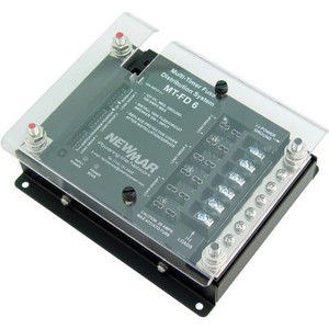 NEWMAR 6 circuit multi-timer fuse distribution system. Used for simplifying installation and wiring of vehicle electronics.