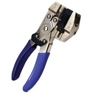 BELDEN Cable Pro Universal Compression Tool for RG59, RG6, RG7, and RG11 connectors. Glass-filled nylon support plate, nickel-plated steel body.