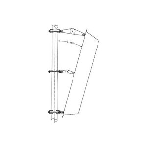 AMPHENOL Offset scissor tilt bracket kit Fits 1.6-4.5 inch diameter pole.