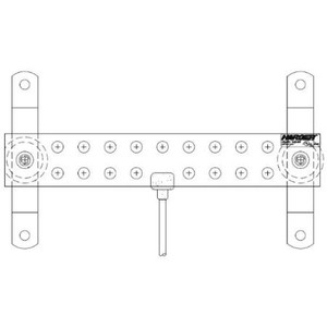 HARGER 1/4" x 2" x 12" tinned ground bar with tail.