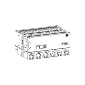 GE CRITICAL POWER Rectifier Shelf with Rear AC Terminal Blocks, 6-Rectifier Slots, 26-Configurable Load/Battery Breaker Positions e/w LVBD Contactor.