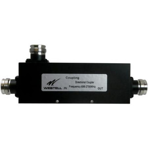 WESTELL 617-2700 MHz 30dB Directional Coupler. PIM certified. 200 watts. 20dB Directivity. 4.3-10 female connectors.