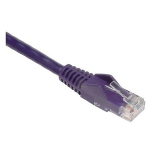TRIPP LITE Category 6 Gigabit Patch Cord with RJ45 male to male connectors. Purple jacket.