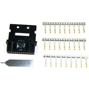 MOTOROLA MotoTRBO rear accessory connector kit. 1 x 1516174H01, 27 x Pins, 1 x Pin Insert Tool, 1 x White Zip Tie.