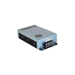 ICT power supply. 100-265 VAC input. 27.6 VDC output. 10 amps continuous, 10 amps peak. 4.22" wide with meter, rack mount hardware, and battery backup.