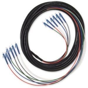 CABLES UNLIMITED 600ft 6 strand fiber trunks - 2 foot and 10 inch breakouts with colored tubing. LC-LC PC conn. Full Part # 22M06201SM0600X.