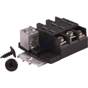 ACCELLE 3 gang Fused Distribution Block. Maximum 4 gauge input and 8 gauge maximum outputs. ATC Fuse type Maximum 40 Amps.