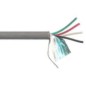 BELDEN 24 AWG 4 Conductor 100% Shielded stranded wire. PVC Insulated and PVC jacket. 500 ft reel.