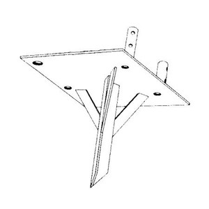 ROHN 25G single drive base for use on top of flat earth surface. Hot dip galvanized steel construction. .