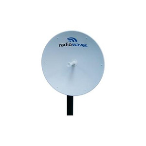 RADIOWAVES 2.4-2.7 GHz 3' dia. parabolic antenna. 24.3 dBi gain @ 2.40 GHz. Dual polarization. N female connector. .