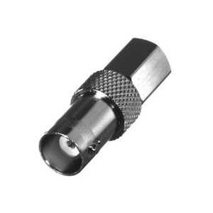 RF INDUSTRIES FME Male/BNC Female adapter. Nickel body, Gold contact.