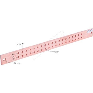 HARGER 1/4"thick x 1.5" wide by 35.25" long. Horizontal Rack ground bar.