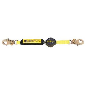 CAPITAL SAFETY 6 ft Shock Absorbing Lanyard. Retractable design expands in reaction to your movements. Retracts and expands from 2-1/2 to 6 ft.