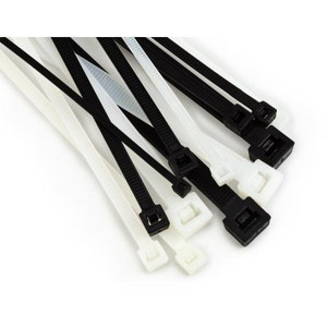 3M 8" Black 50 LB Mount Cable Tie - 1000/bag (06275)