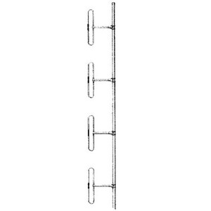 SINCLAIR 138-174 MHz four dipole antenna 8-8.5dB offset gain. 300 watts. Includes harness w/N male term. internal to mast. 1/2 wave spacing. ORDER MTG CLAMPS.