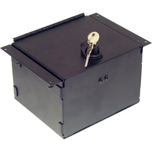 HAVIS 6" Accessory Pocket w/ Lid & Lock. 4.5" Deep. Fits all consoles. Carpeted liner in base. Internal mounting.