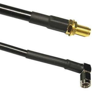 VENTEV 18" TWS-100 Antenna extension cable with RPSMA female to Right Angle RPSMA male Includes heat shrink.