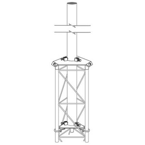 ROHN Face Mount with 2.38" O.D. x 0.154" wall x 5' long mounting pipe.