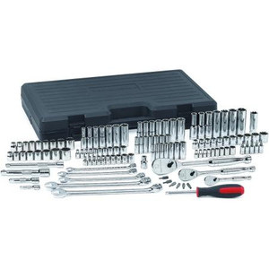 GEARWRENCH 118 pc Metric and SAE socket set includes both 6 and 12 point sockets.