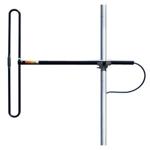 TELEWAVE 138-174 MHz folded dipole antenna. Adjustable pattern, unity gain, 200 watt. Includes harness w/ N male term. Mast not included. DIN Male Term.