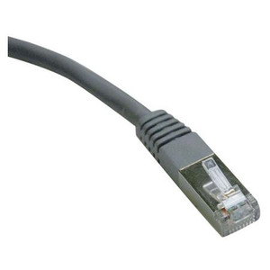 TRIPP LITE Category 6 Gigbait Molded Patch Cord STP with RJ45 male to male connectors. 25 ft. Gray jacket.
