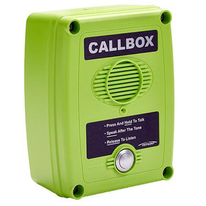 RITRON Q Series 2-Way Radio Call Box. VHF MURS License-Free Business Freqs. (151.820, 151.880, 151.940, 154.570, 154.600) Hi-Viz green.