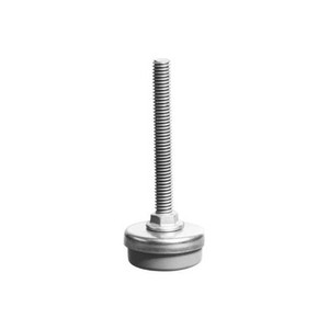 BUD INDUSTRIES Stem Leveler, nickel-plated steel cap and stem, 3/6-16 thread, rubber base, 2 x .75 x 1.62 .