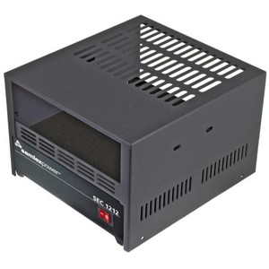 SAMLEX switching power supply with radio cover for Motorola XTL 1500/2500/5000 Mid Power. 120/240 VAC input. UL approved. 10A cont, 14A intermittent.