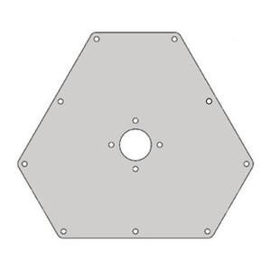 ROHN Top Plate Kit for Sections R1 & R2. Mounts to top closing angles provided. Hole pattern fits TB3 and TB4 thrust bearings. Includes plate and hardware.