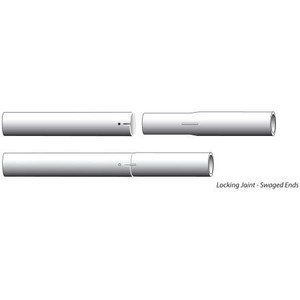 ROHN 1-1/4" OD x 120" pre-galvanized 16 gauge mast. Swaged with locking joint at one end.