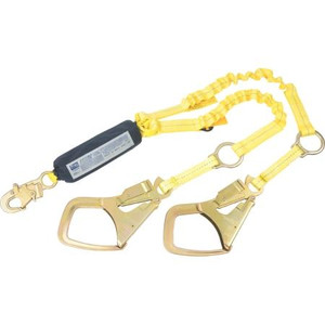 CAPITAL SAFETY Force2 Rescue Lanyard Allows 11 ft. free for up to 420 lbs. Tie off for wind energy. Steel hooks for tie off around large rails.