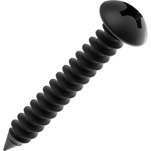 HAINES PRODUCTS #10 philips self-tapping screw. 1/2" long. Black. Packed per 250.