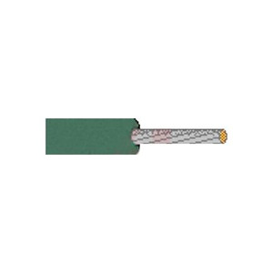 Belden Insulated stranded silver-coated copper conductor with extruded TFE teflon. 1 conductor, 24 AWG, 19x36 stranding. Dark Green jacket. 100'.