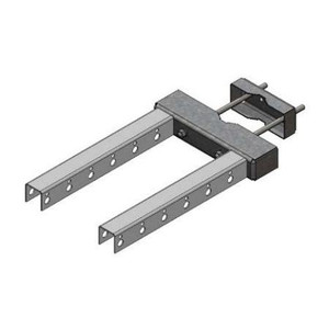 COMMSCOPE Dual leg cable support bracket designed to securely support two sets of RRU jumpers and prevent strain to the equipment connections.