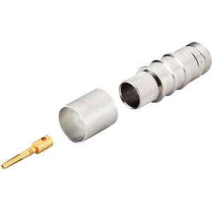 Times N female connector for LMR600-LLPL plenum rated cable. Solder center pin, crimp ferrule. Non bulkhead. .