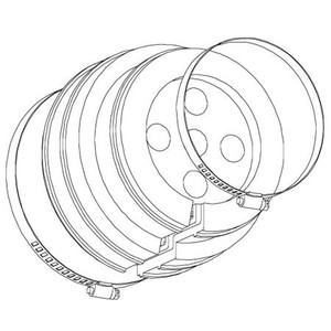 VALMONT BBEW632 5" Boot assembly with two holes for EW63, EWP63, and WE65 cables.