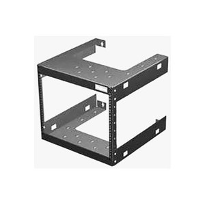 HOFFMAN 20" x 20" x 37" Fixed wall mount rack enclosure for up to 150lbs of equipment. Constructed of 16 gauge steel with black powder finish.