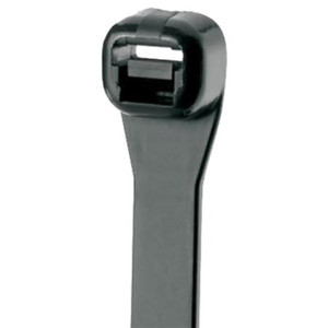 PANDUIT 8.3" Standard black weather resistant cable ties with 50 lbs of tensile strength. 100 Pack.