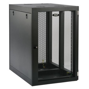 TRIPP LITE 18U Heavy-Duty Low-Profile Side-Mount Wall-Mount Rack Enclosure Cabinet, Removable Side Panels, 37H x 36W x 25D